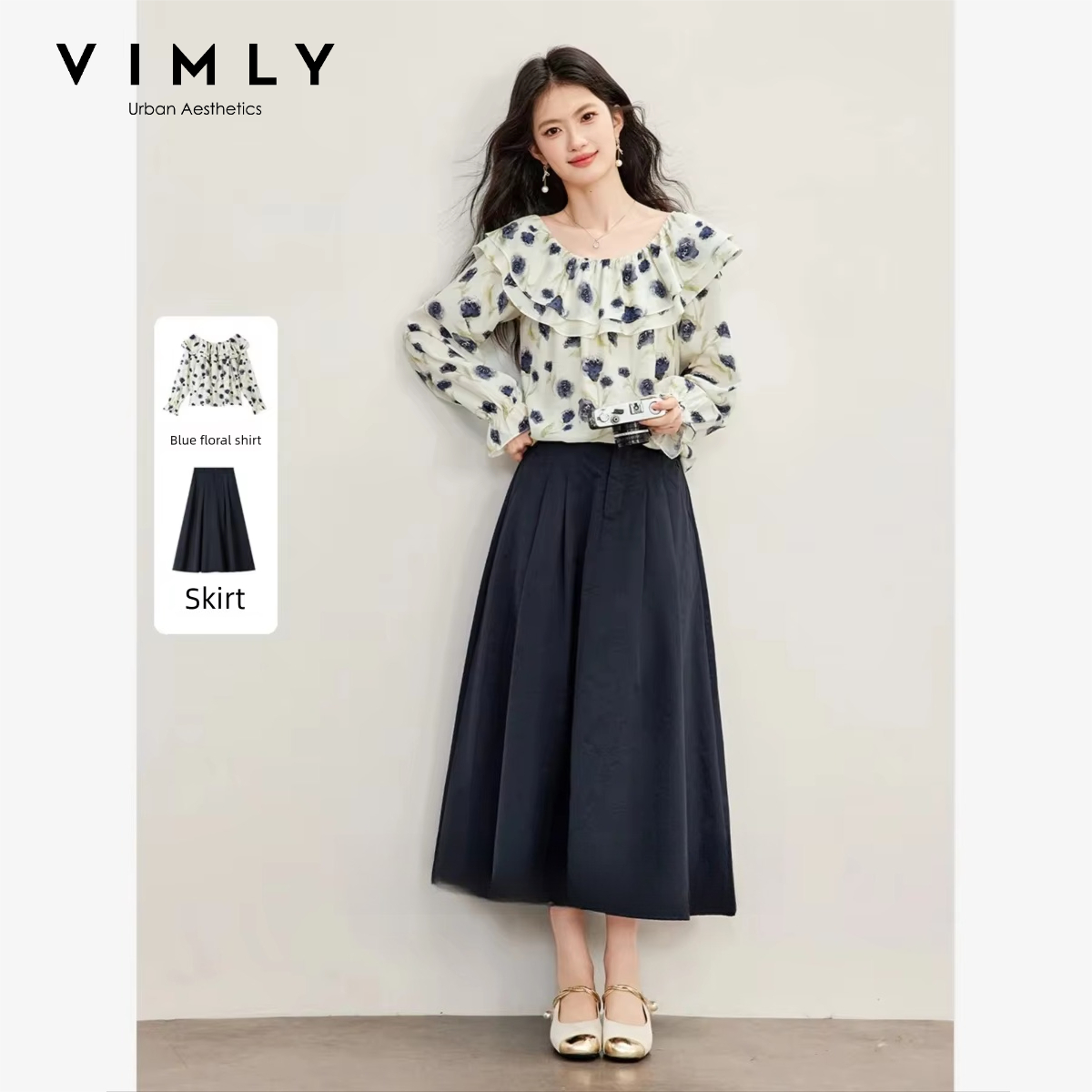 Blouse Off Shoulder - Conjunto de duas peças VIMLY: Blusa