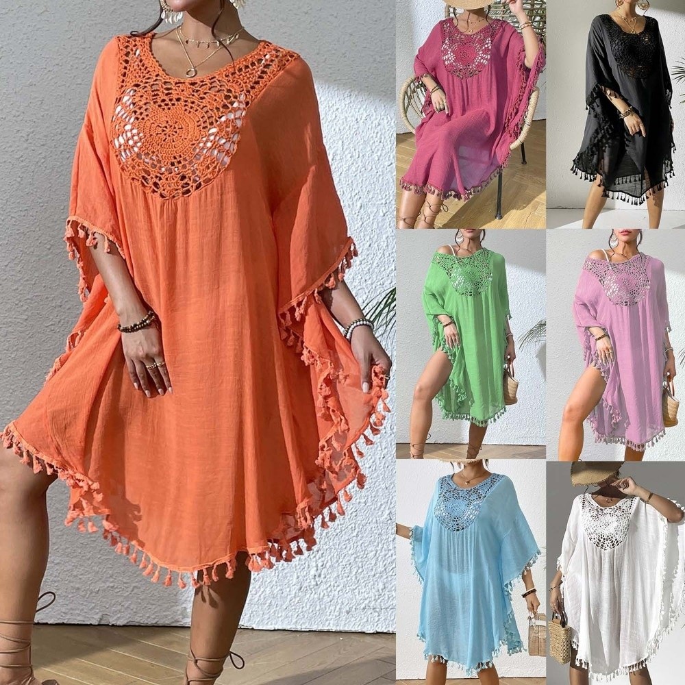 Vestido de Praia com Decote Qu - Cover Up Kaftan avaliação e preço